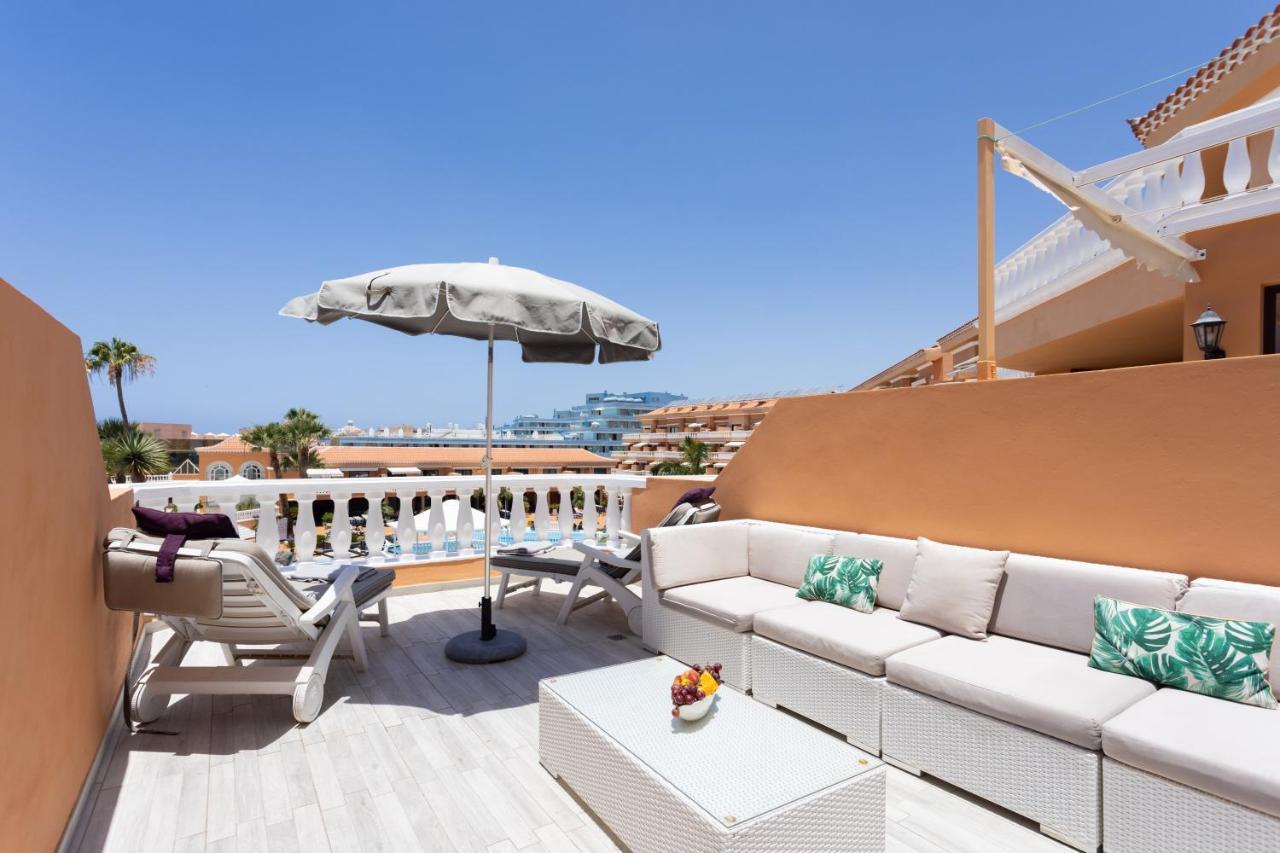 Exclusive Attic Las Vistas 3 With Breathtaking Sea View, Only 100 M To The Sea, Heated Pool, Aircon, Wifi Arona  Eksteriør billede